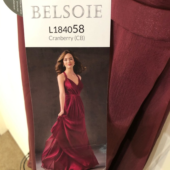 NWT Cranberry Halter Bridesmaids Dress - Picture 8 of 8